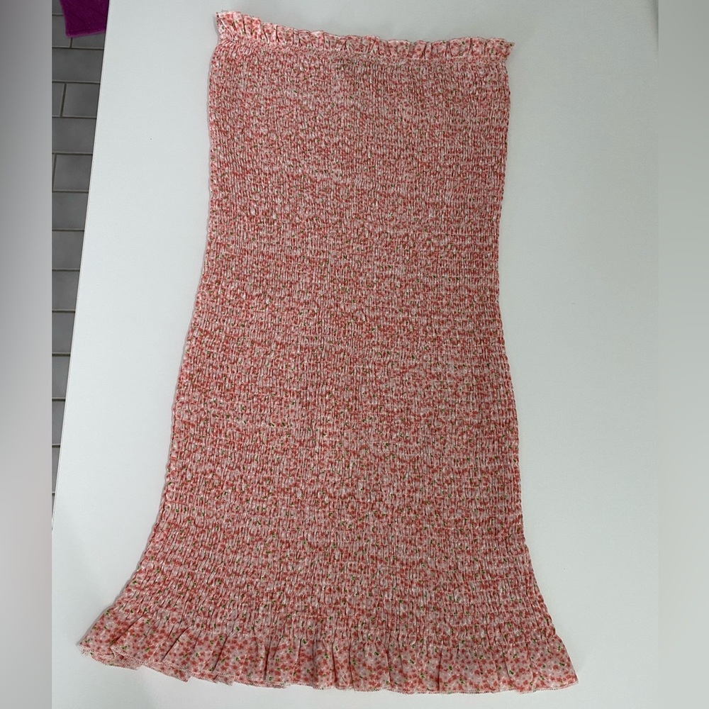 Cider Pink Floral Strapless Tube Dress size XS